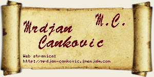 Mrđan Čanković vizit kartica